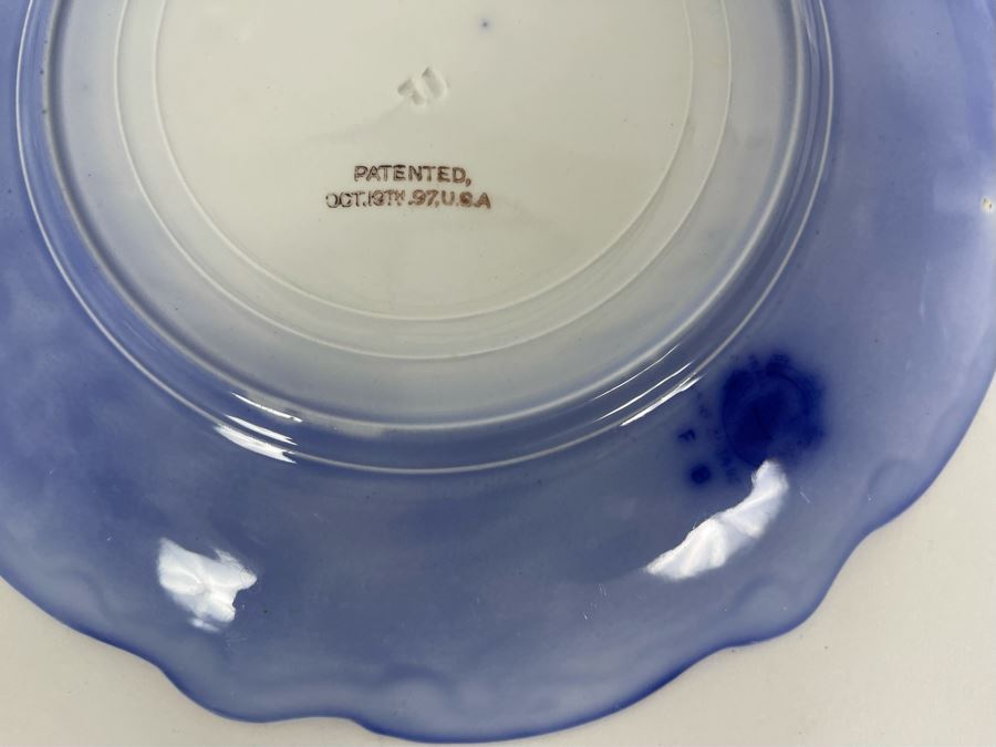 Set Of Four Flow Blue English Plates Apx 9R [Photo 11]