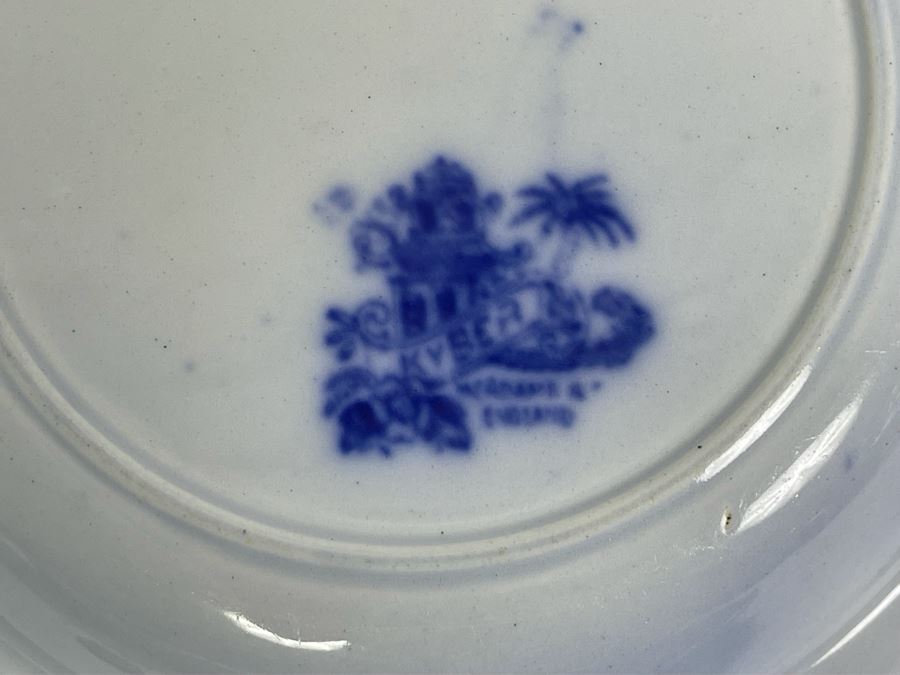 Set Of Four Flow Blue English Plates Apx 9R [Photo 8]