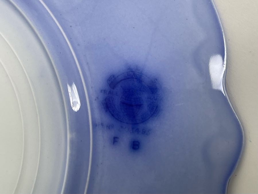 Set Of Four Flow Blue English Plates Apx 9R [Photo 12]