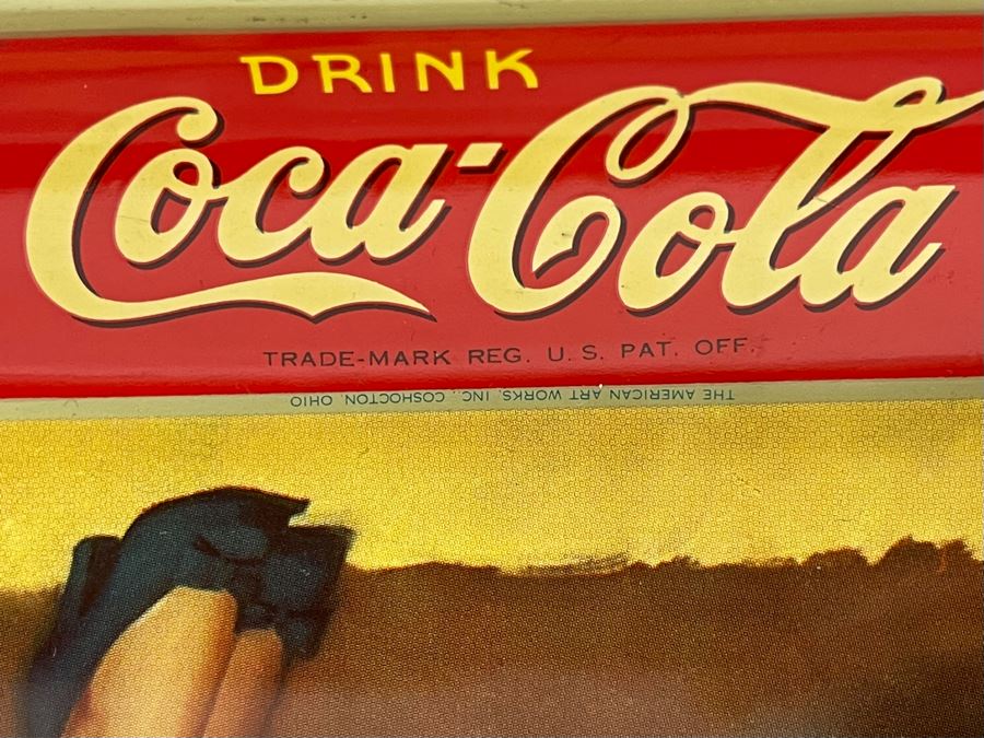 Three Vintage Coca-Cola Tin Litho Trays In Great Condition 10.5 X 13 [Photo 6]