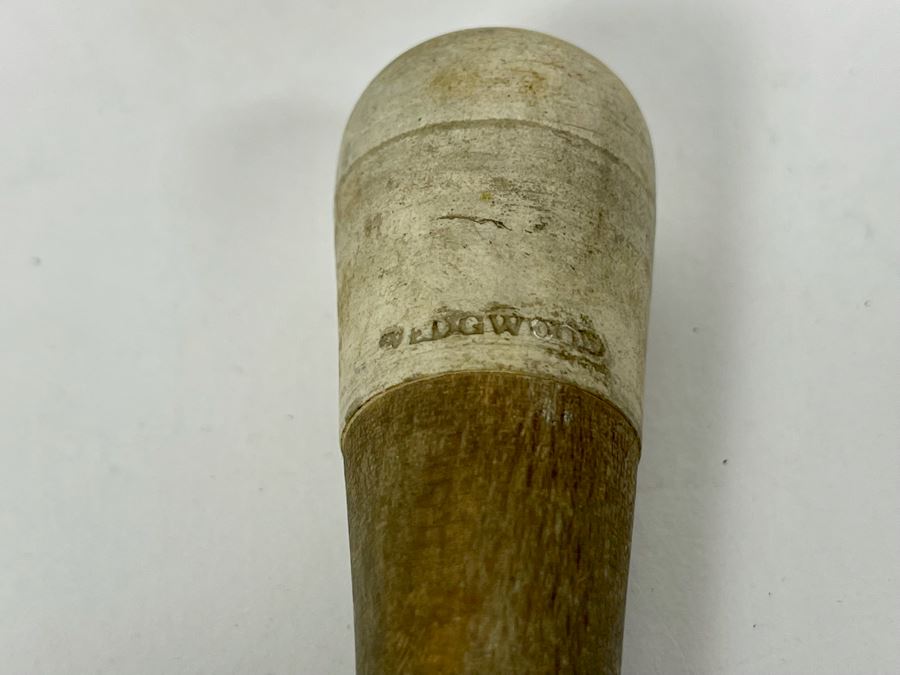 Antique Wedgwood English Mortar & Pestle Set Signed [Photo 5]