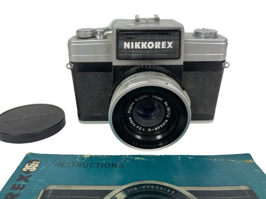 Vintage Nikkorex Japanese Film Camera With Manual