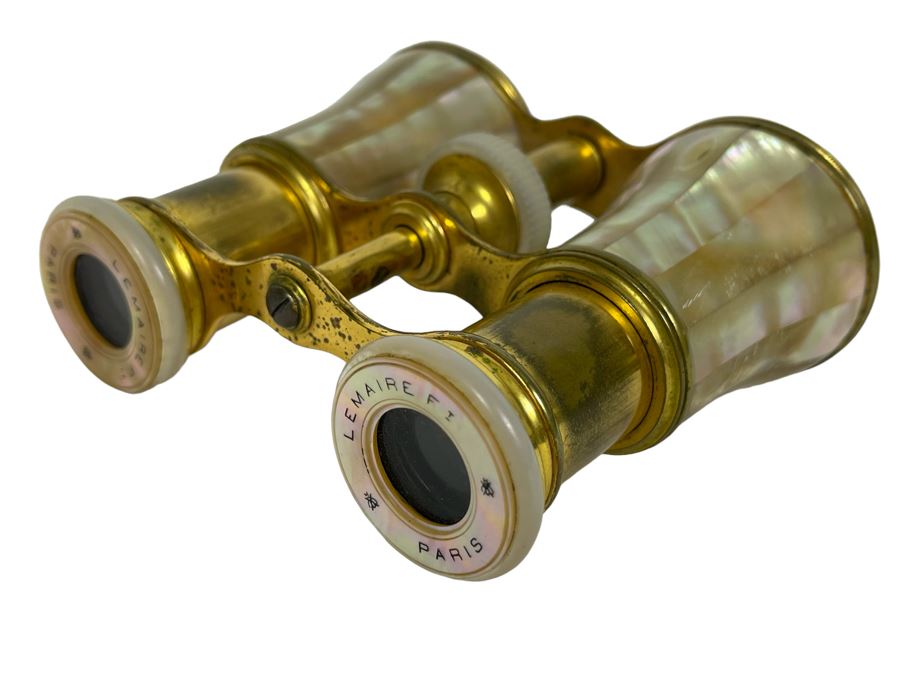 Vintage Brass Mother Of Pearl LeMaire Paris Opera Glasses [Photo 1]
