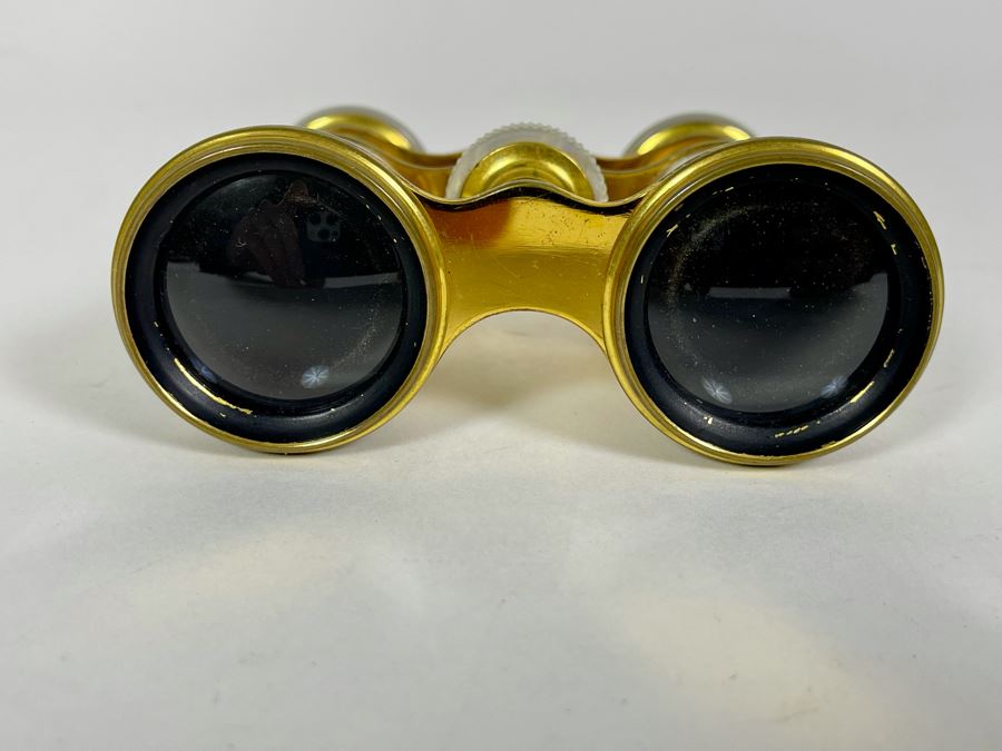 Vintage Brass Mother Of Pearl LeMaire Paris Opera Glasses [Photo 7]