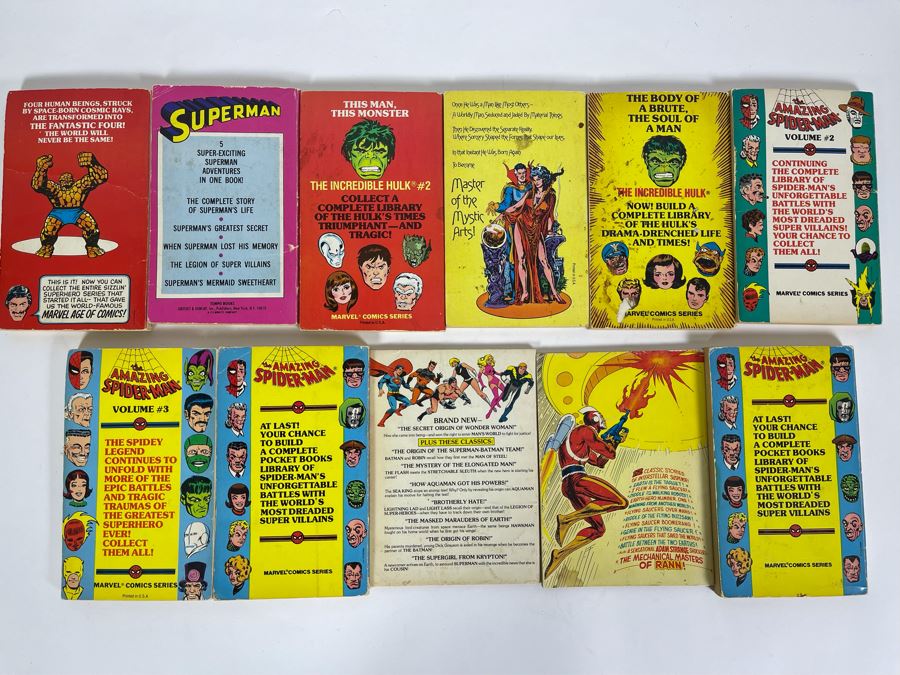 (11) Paperback Marvel / DC Comic Books Spider-Man, Hulk, Doctor Strange, Superman, Fantastic Four [Photo 9]