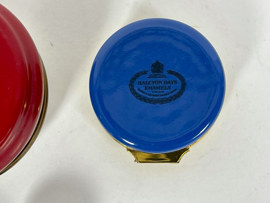 Collection Of Five Vintage English Enamel Boxes From Halcyon Days And Crummles [Photo 11]