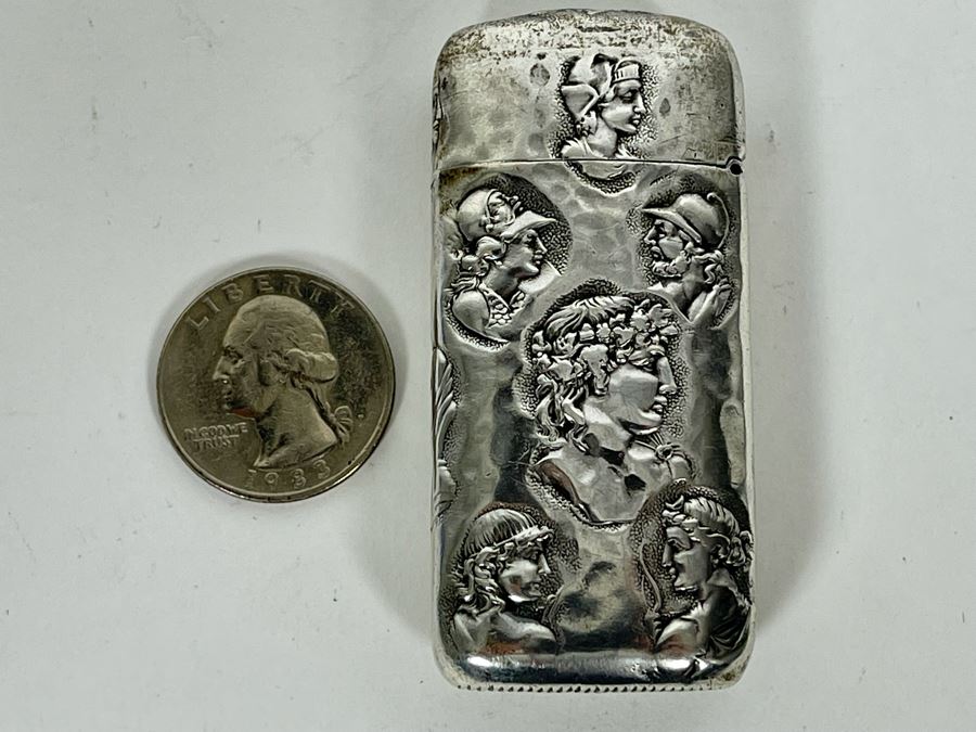 Vintage Sterling Silver Hallmarked Lighter Cover Case (No Lighter Inside) 39g [Photo 3]