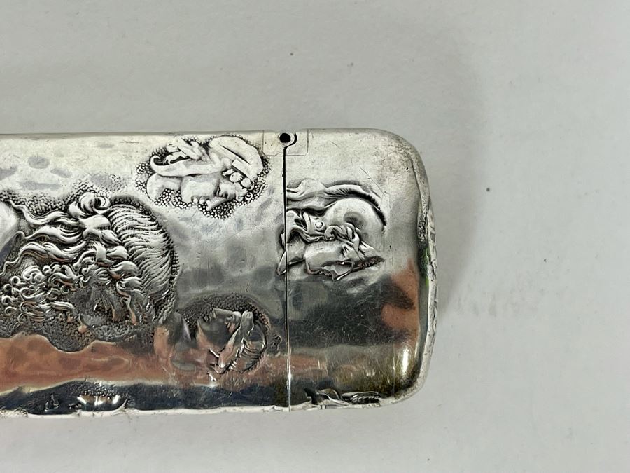 Vintage Sterling Silver Hallmarked Lighter Cover Case (No Lighter Inside) 39g [Photo 12]