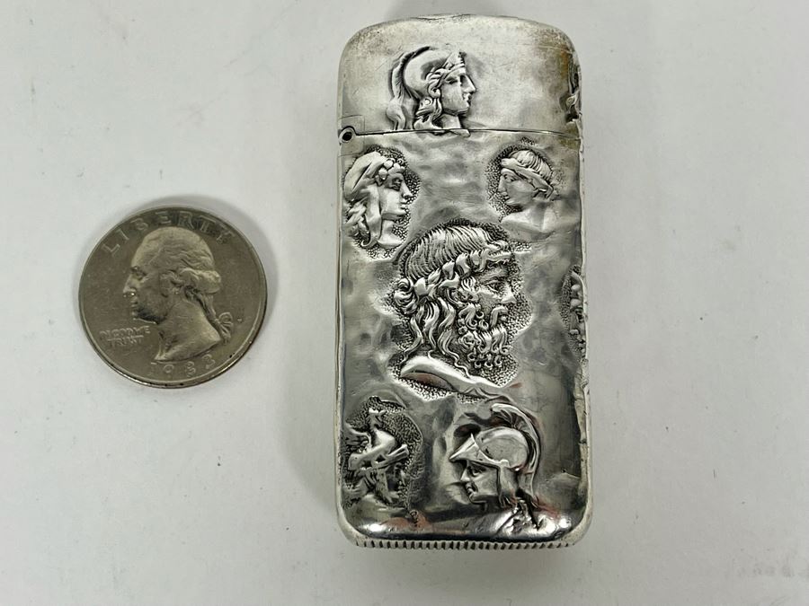Vintage Sterling Silver Hallmarked Lighter Cover Case (No Lighter Inside) 39g [Photo 8]