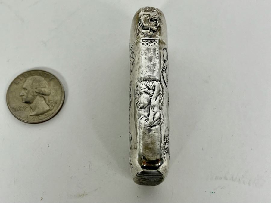 Vintage Sterling Silver Hallmarked Lighter Cover Case (No Lighter Inside) 39g [Photo 9]