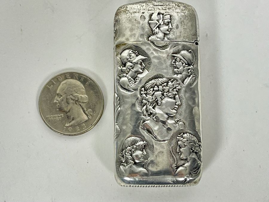 Vintage Sterling Silver Hallmarked Lighter Cover Case (No Lighter Inside) 39g [Photo 2]
