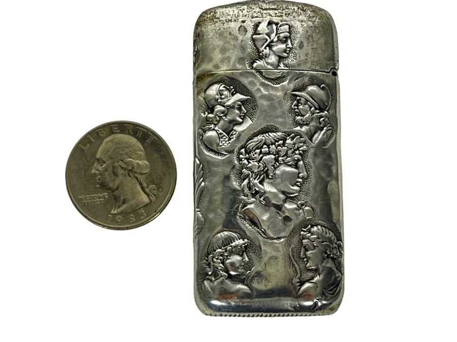 Vintage Sterling Silver Hallmarked Lighter Cover Case (No Lighter Inside) 39g [Photo 1]