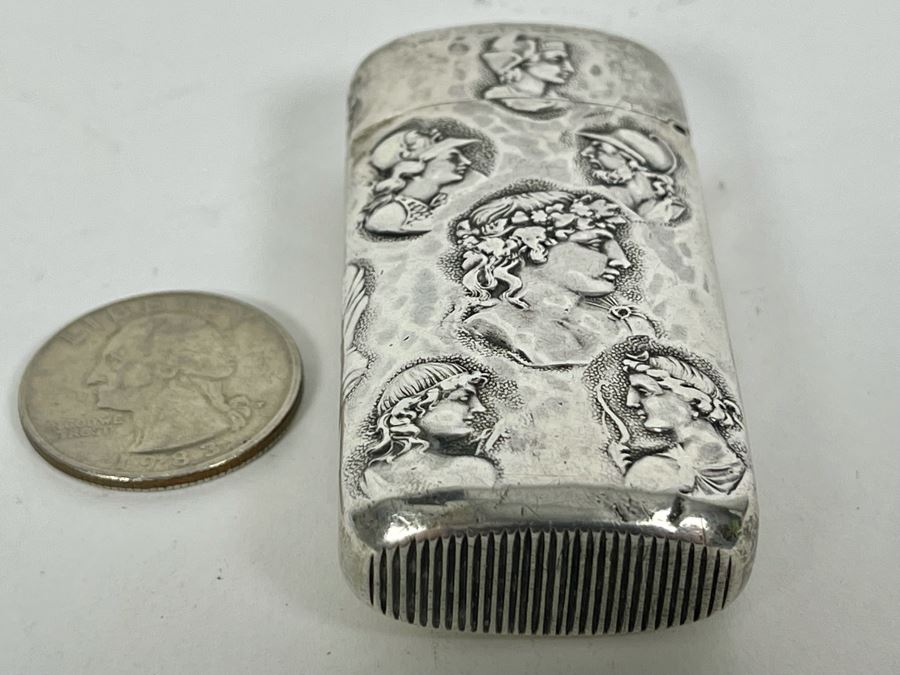 Vintage Sterling Silver Hallmarked Lighter Cover Case (No Lighter Inside) 39g [Photo 4]