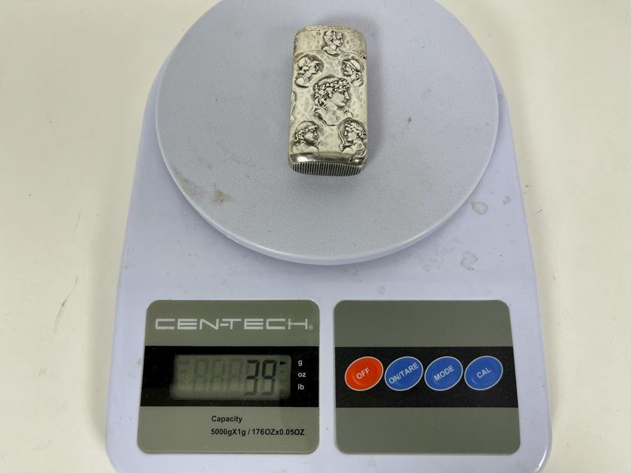 Vintage Sterling Silver Hallmarked Lighter Cover Case (No Lighter Inside) 39g [Photo 16]