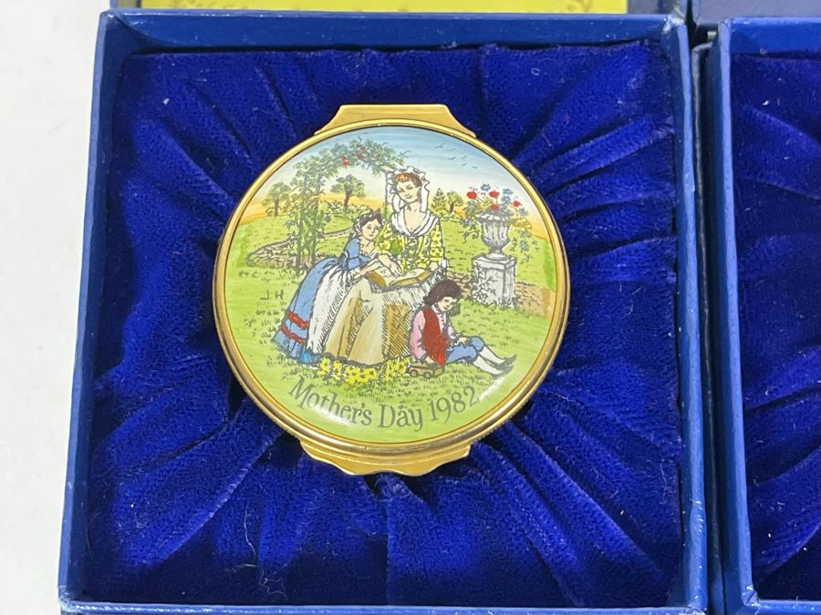 Six Halcyon Days Enamel Mother's Day Boxes With Original Boxes [Photo 3]