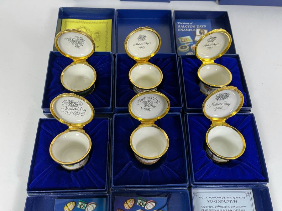 Six Halcyon Days Enamel Mother's Day Boxes With Original Boxes [Photo 9]