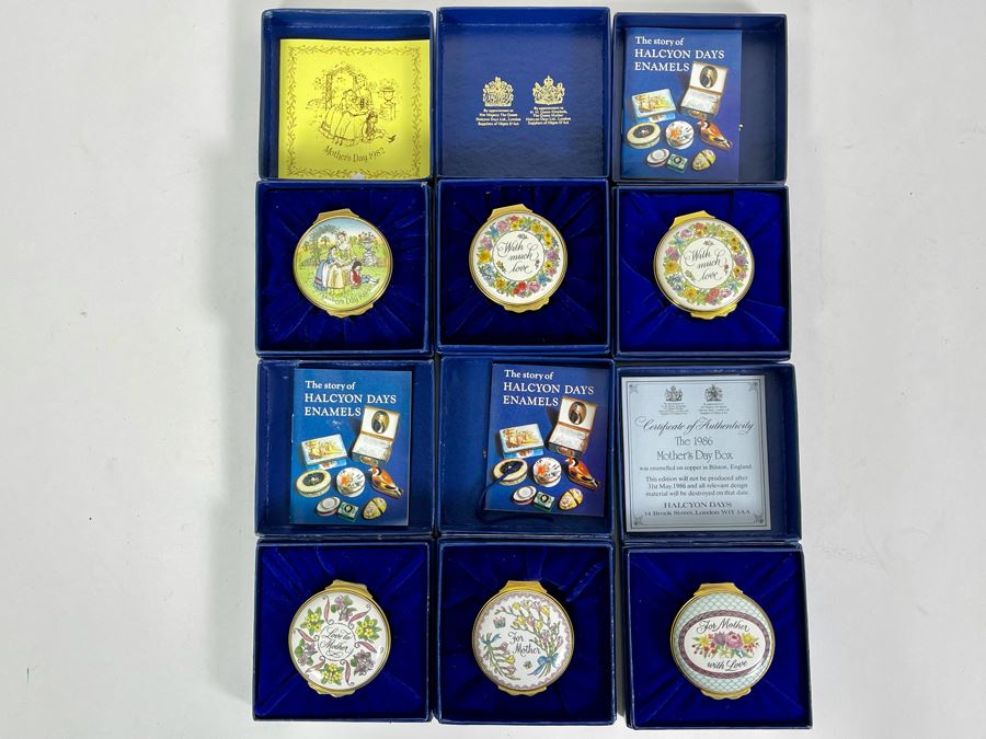 Six Halcyon Days Enamel Mother's Day Boxes With Original Boxes [Photo 13]