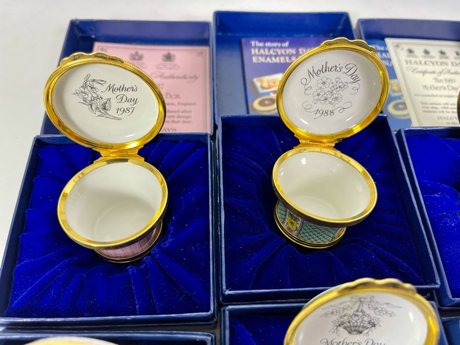 Six Halcyon Days Enamel Mother's Day Boxes With Original Boxes [Photo 11]