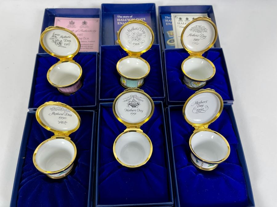Six Halcyon Days Enamel Mother's Day Boxes With Original Boxes [Photo 10]