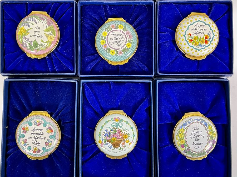Six Halcyon Days Enamel Mother's Day Boxes With Original Boxes [Photo 2]
