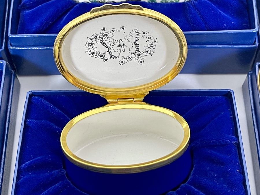 Six Halcyon Days Enamel Boxes With Original Boxes Including Limited Edition Bilston Enamel The Victoria & Albert Museum Box 148 Of 350 [Photo 16]