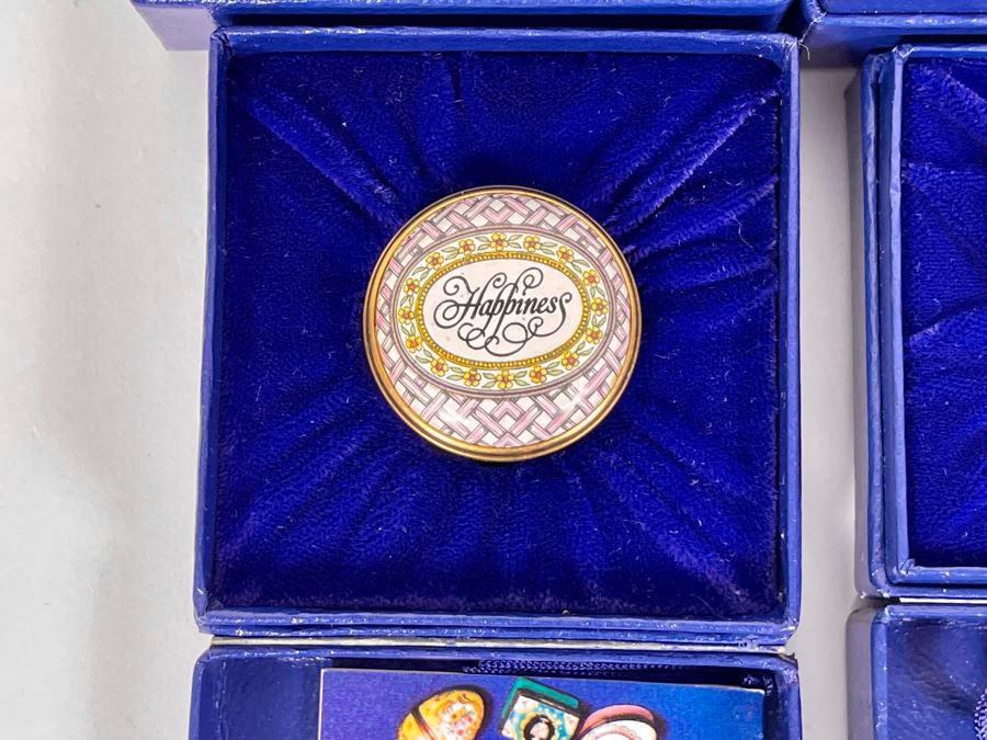 Six Halcyon Days Enamel Boxes With Original Boxes Including Limited Edition Bilston Enamel The Victoria & Albert Museum Box 148 Of 350 [Photo 6]