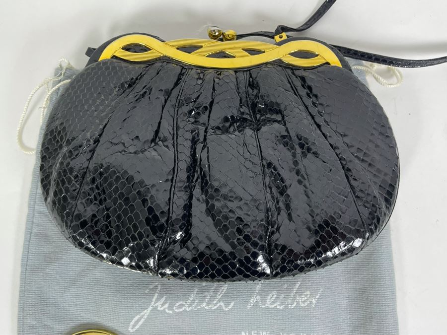 Judith Leiber Handbag With Brass Mirror And Comb [Photo 4]