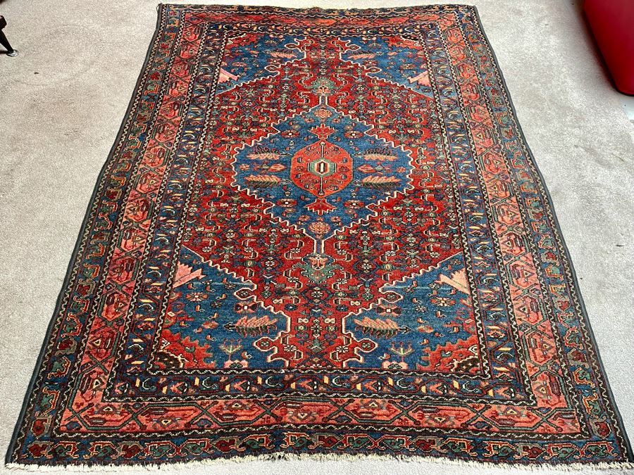 Stunning Antique Hand Woven Wool Persian Area Rug 56 X 72 [Photo 3]