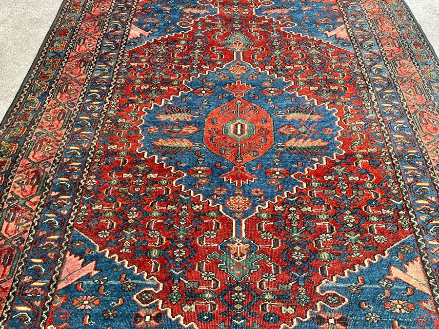 Stunning Antique Hand Woven Wool Persian Area Rug 56 X 72 [Photo 9]