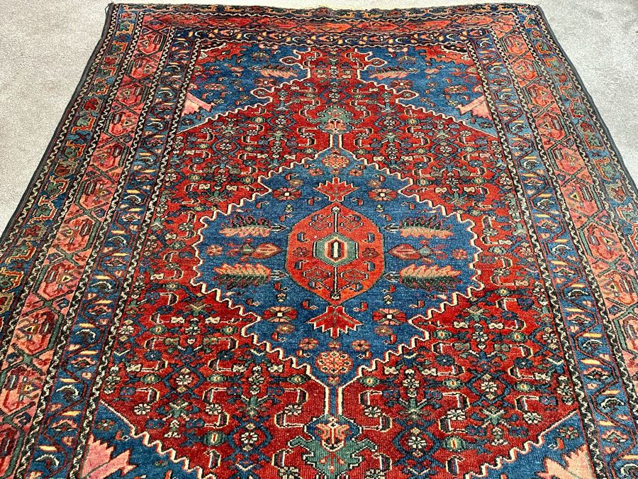 Stunning Antique Hand Woven Wool Persian Area Rug 56 X 72 [Photo 7]