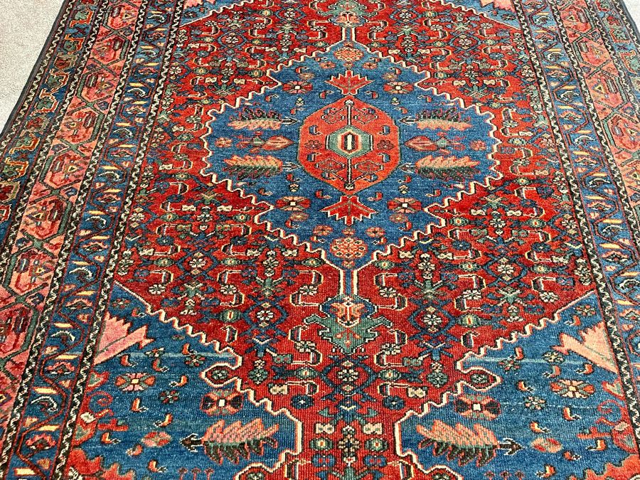 Stunning Antique Hand Woven Wool Persian Area Rug 56 X 72