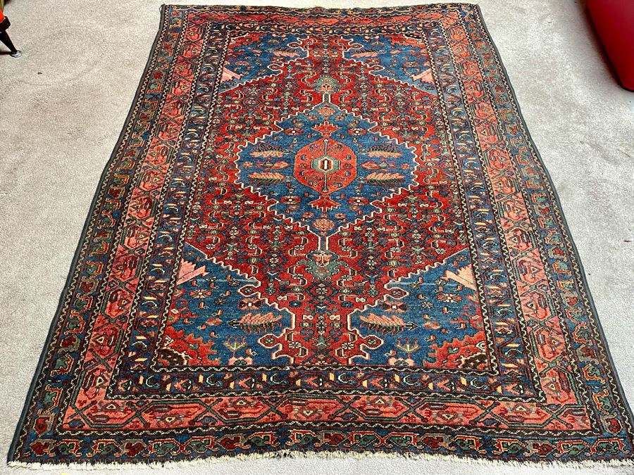 Stunning Antique Hand Woven Wool Persian Area Rug 56 X 72 [Photo 4]
