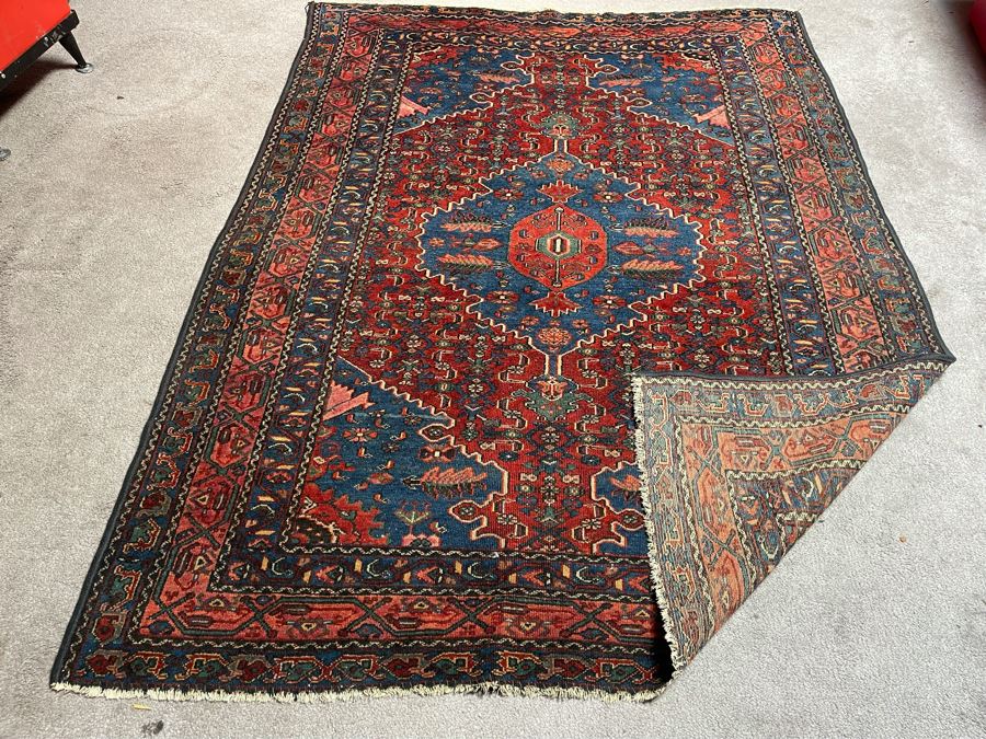 Stunning Antique Hand Woven Wool Persian Area Rug 56 X 72 [Photo 16]