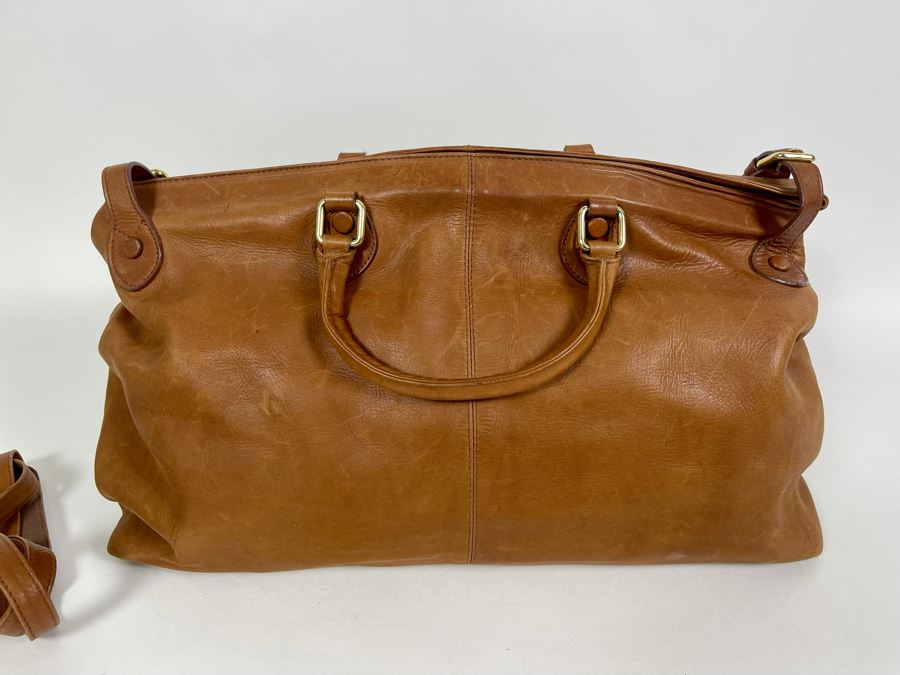 Leather Saks Fifth Avenue Handbag 18W X 8D X 9H [Photo 2]