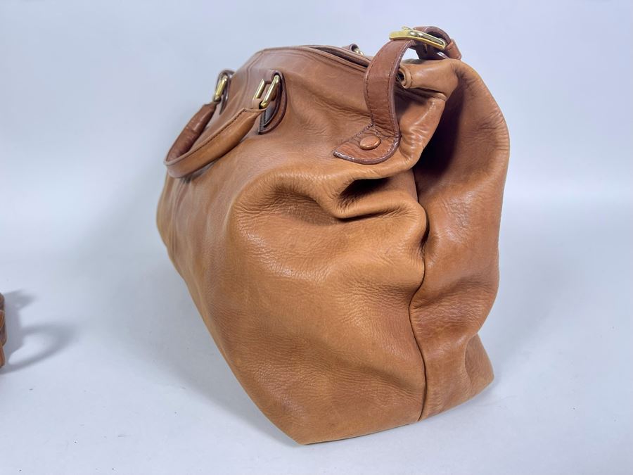 Leather Saks Fifth Avenue Handbag 18W X 8D X 9H [Photo 4]