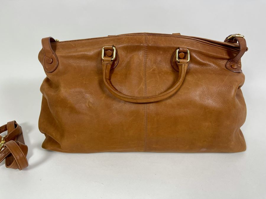 Leather Saks Fifth Avenue Handbag 18W X 8D X 9H [Photo 3]