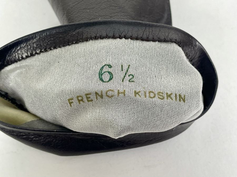 Seven Pairs Of Women's Leather Gloves Some French Size 6 1/2 [Photo 10]