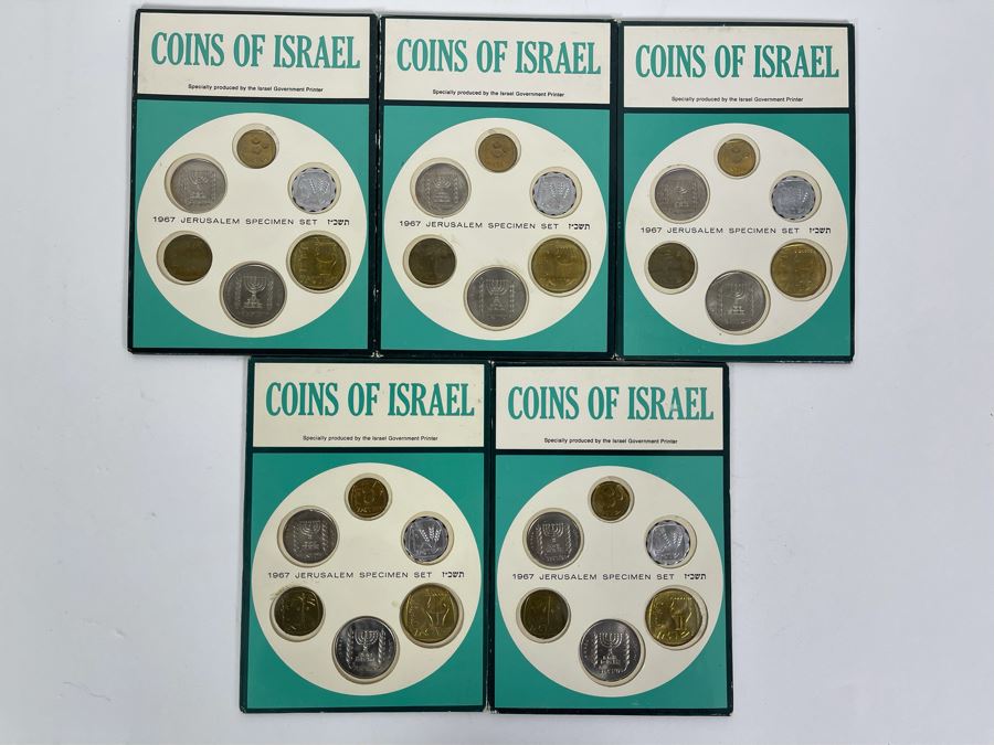 Five Sets Of Mint Coins Of Israel 1967 Jerusalem Specimen Sets [Photo 2]