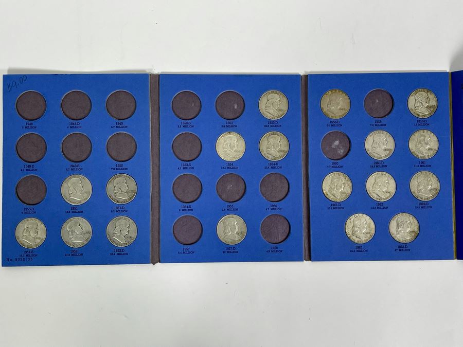 Collection Of Benjamin Franklin Silver Half Dollars 1948-1963 - Incomplete See Photos [Photo 10]