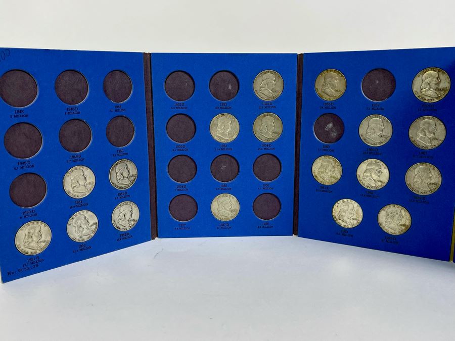 Collection Of Benjamin Franklin Silver Half Dollars 1948-1963 - Incomplete See Photos [Photo 2]