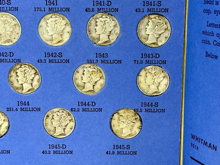 Collection Of Mercury Head Silver Dimes 1916-1945 - Incomplete See Photos [Photo 10]
