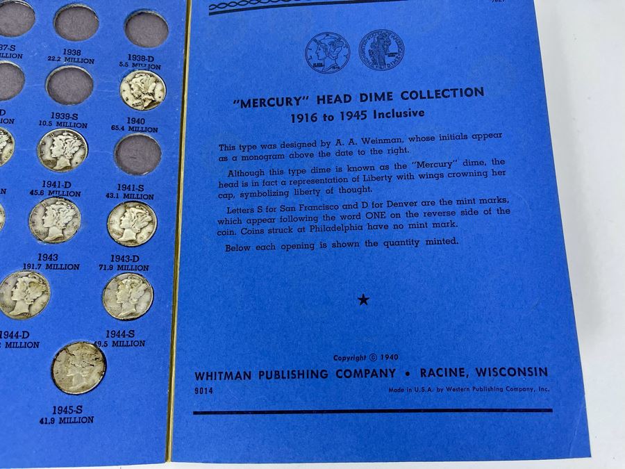 Collection Of Mercury Head Silver Dimes 1916-1945 - Incomplete See Photos [Photo 11]