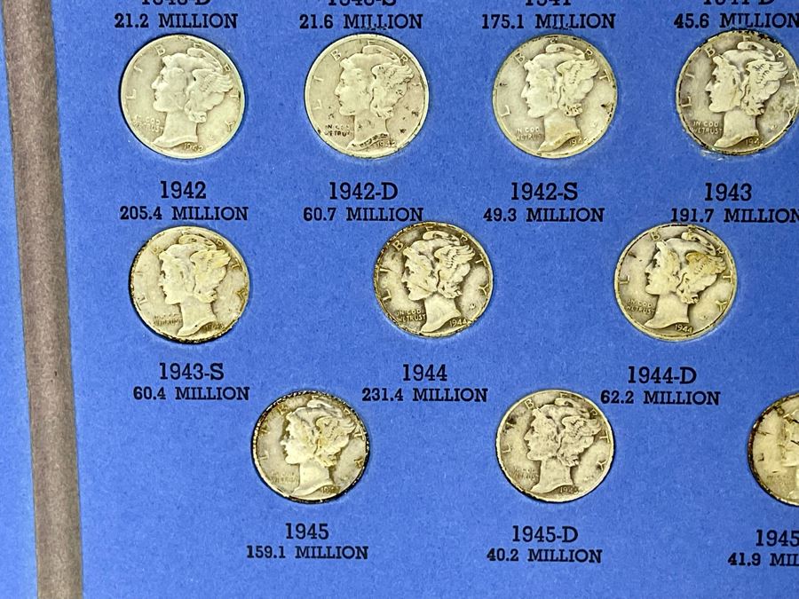 Collection Of Mercury Head Silver Dimes 1916-1945 - Incomplete See Photos [Photo 9]
