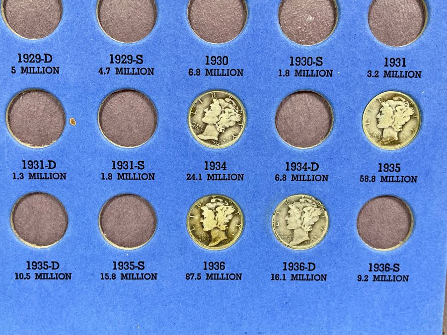 Collection Of Mercury Head Silver Dimes 1916-1945 - Incomplete See Photos [Photo 7]