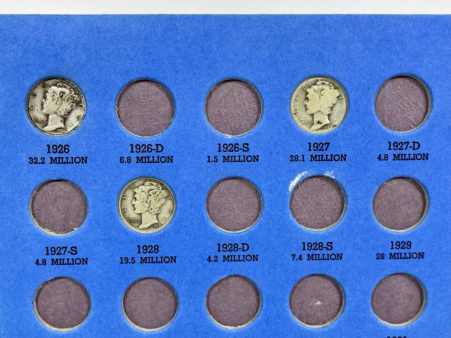 Collection Of Mercury Head Silver Dimes 1916-1945 - Incomplete See Photos [Photo 6]