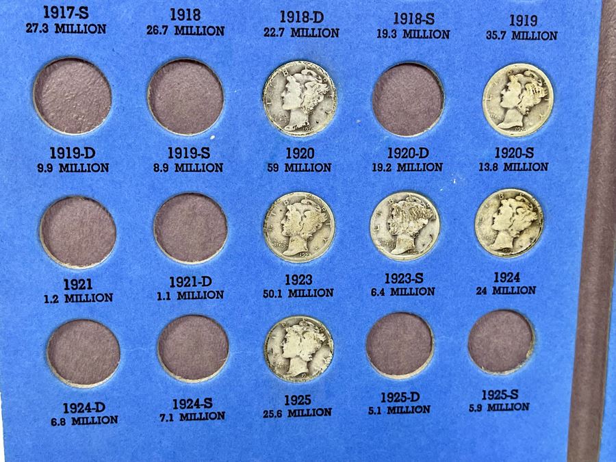 Collection Of Mercury Head Silver Dimes 1916-1945 - Incomplete See Photos [Photo 5]