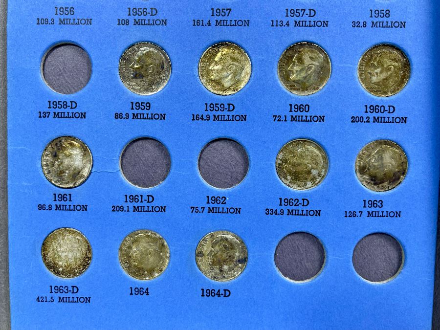 Collection Of Roosevelt Silver Dimes 1946 Onward - Incomplete See Photos [Photo 7]