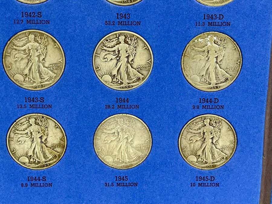 Collection Of Liberty Standing Silver Half Dollars 1937-1947 - Incomplete See Photos [Photo 7]