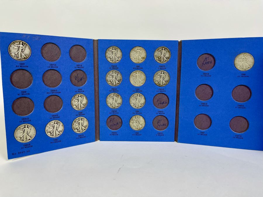 Collection Of Liberty Standing Silver Half Dollars 1937-1947 - Incomplete See Photos [Photo 3]