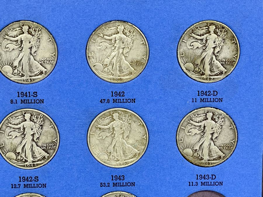 Collection Of Liberty Standing Silver Half Dollars 1937-1947 - Incomplete See Photos [Photo 6]